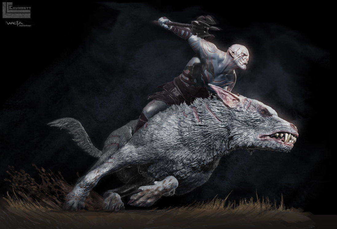 ArtStation - Azog the Defiler on Warg; Weta Collectible