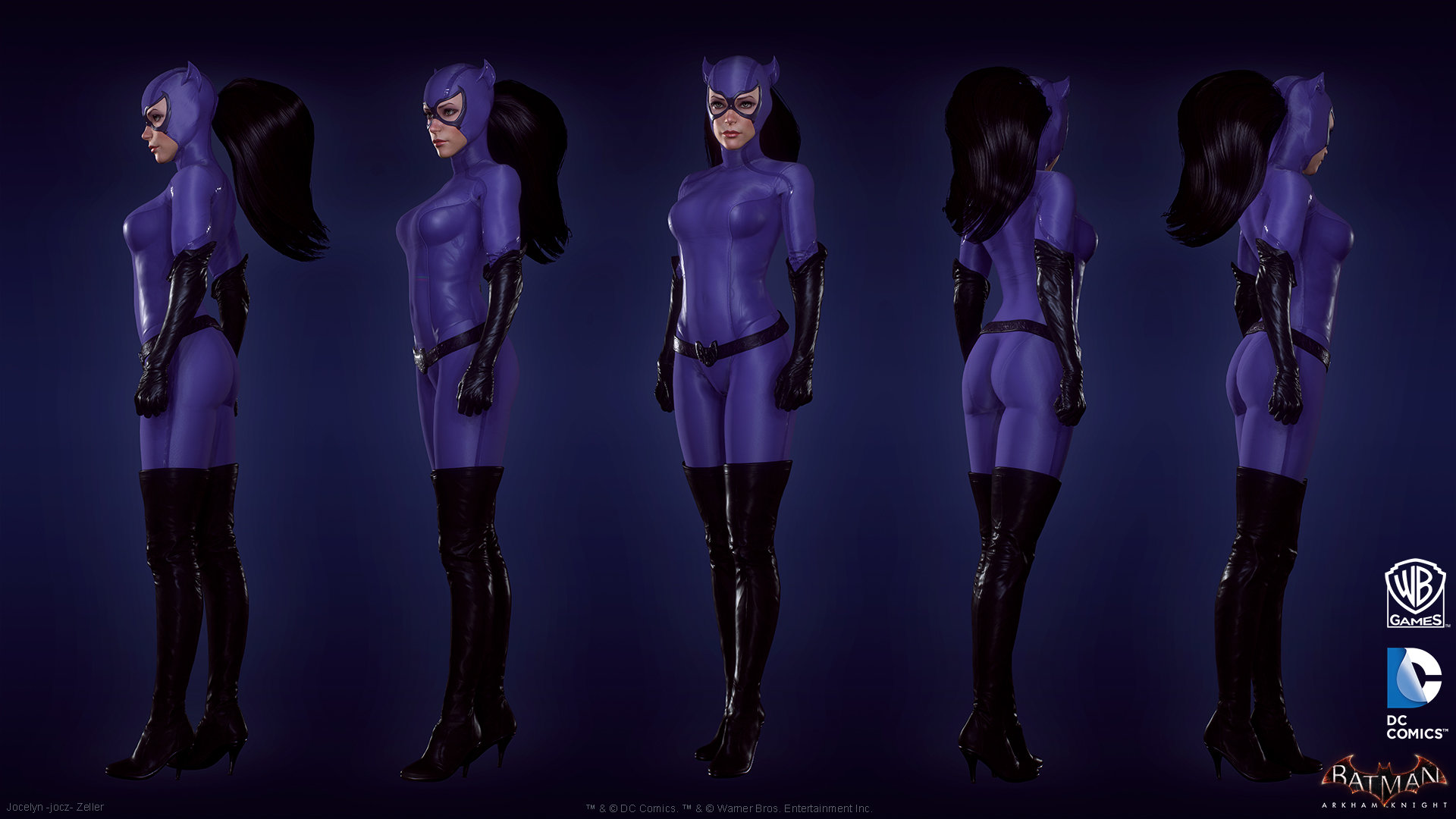 ArtStation - Batman: Arkham Knight DLC, 1990s Catwoman Game Model