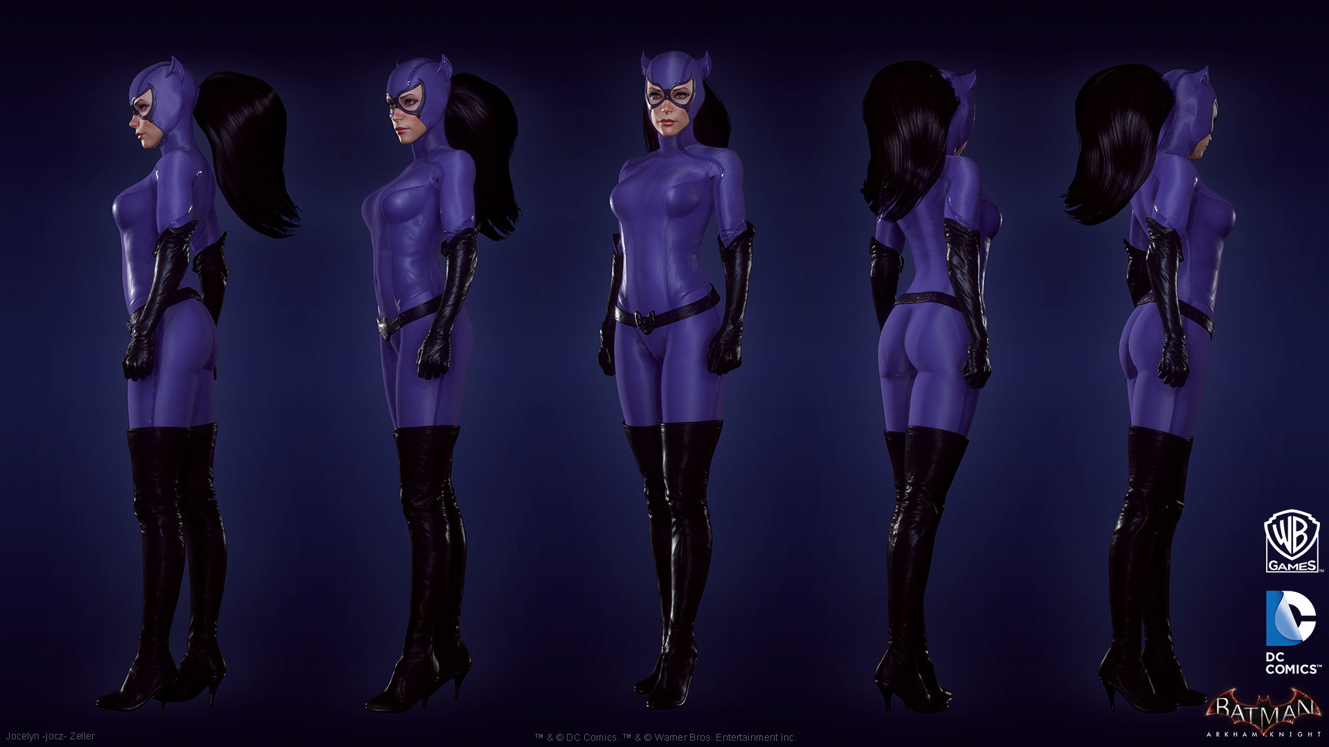 Artstation Batman Arkham Knight Dlc 1990s Catwoman Game Model Jocelyn Jocz Zeller