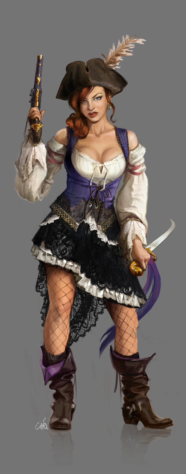 Concept Art of a Female Pirate