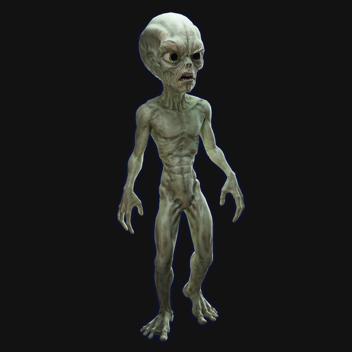 grey alien figurine