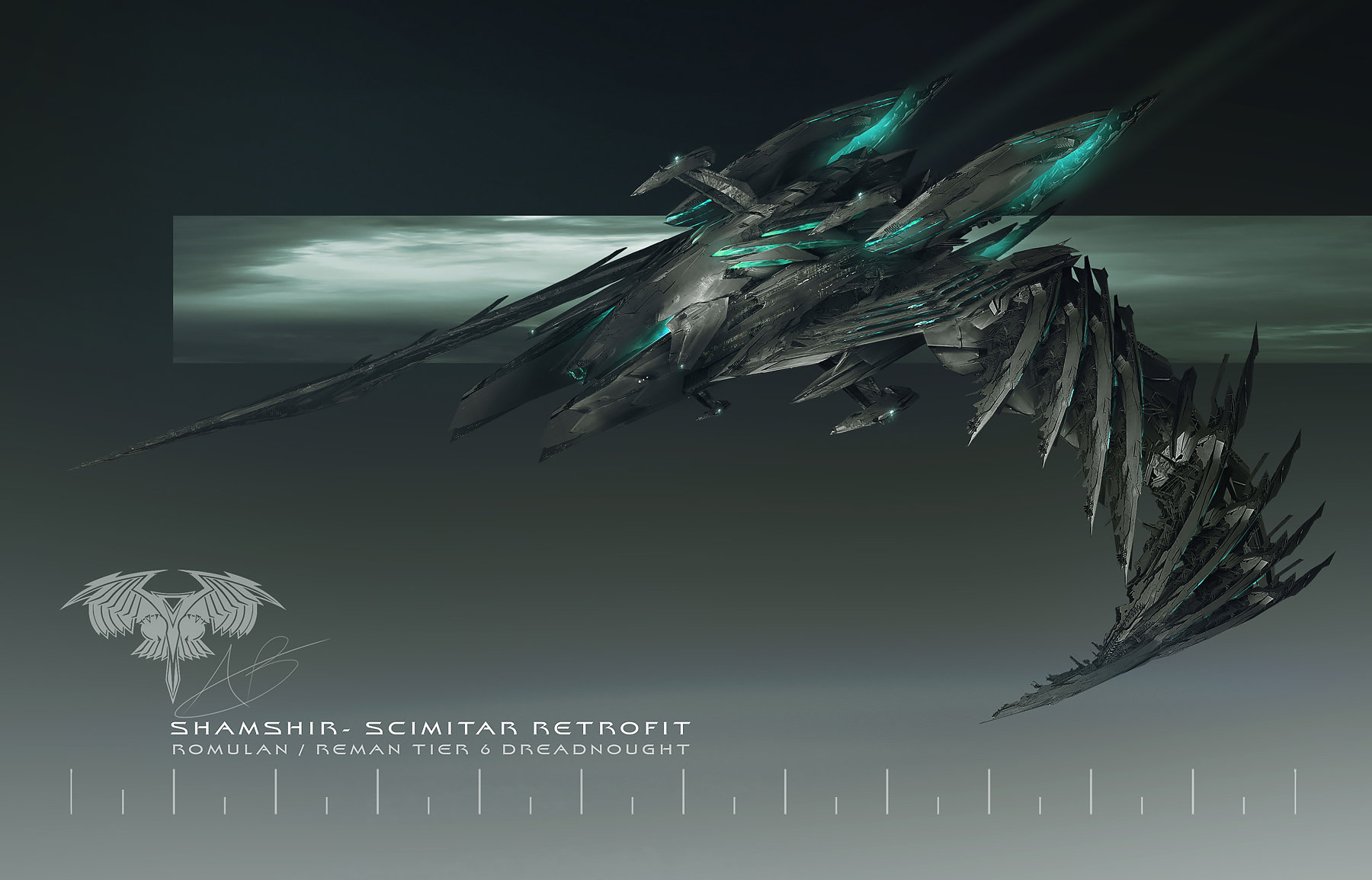 Artstation Romulan Scimitar Redesign 2 Adam Burn