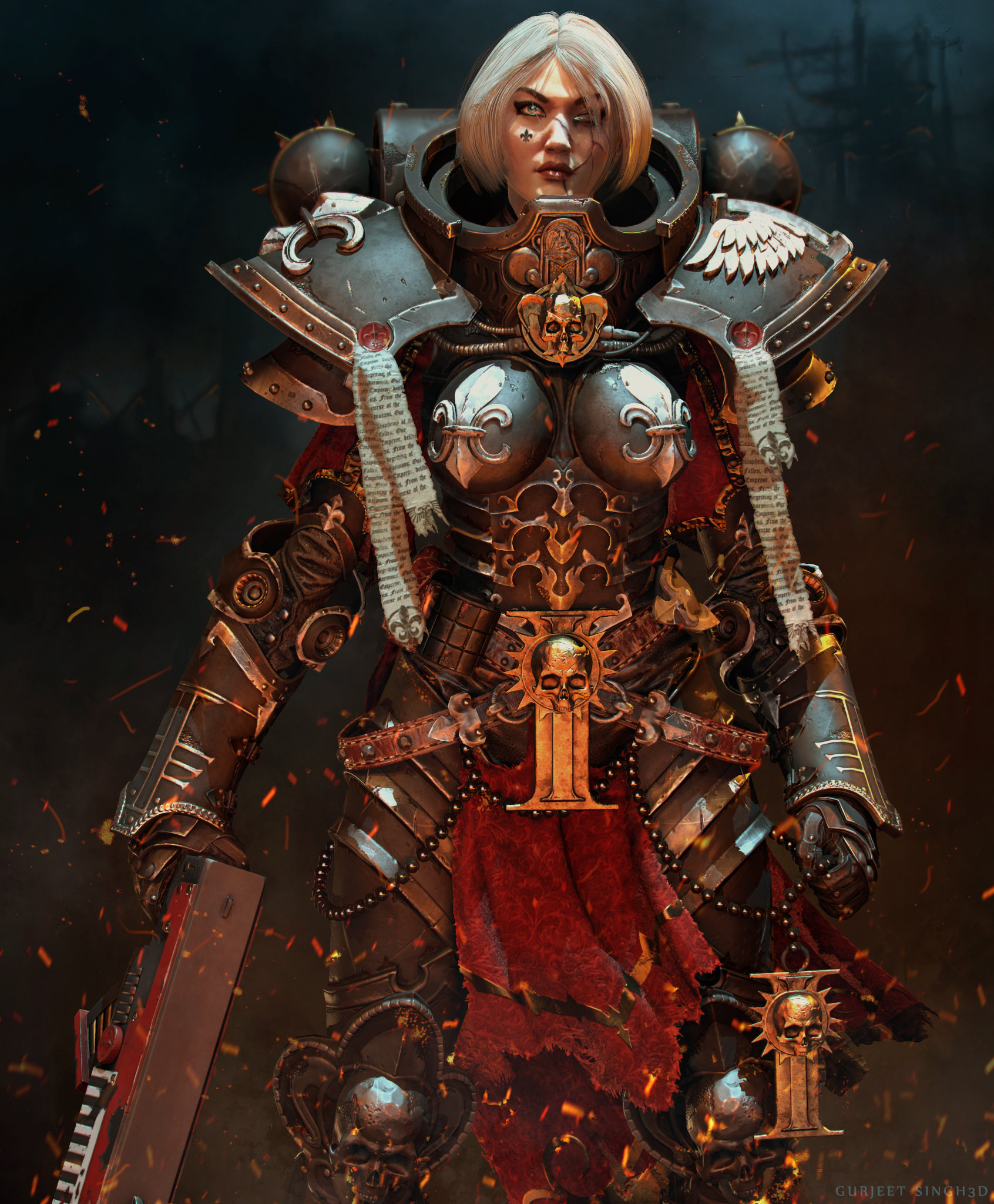 Sister of battle ( warhammer 40k ) fan art , Gurjeet singh.