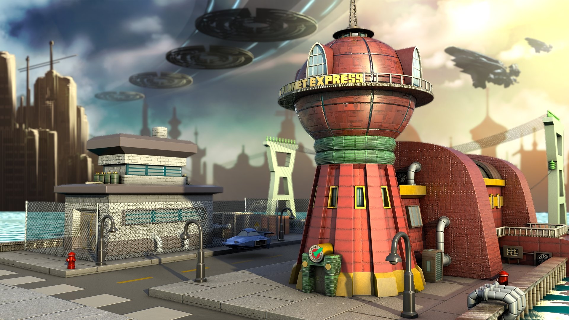 План здания planet express