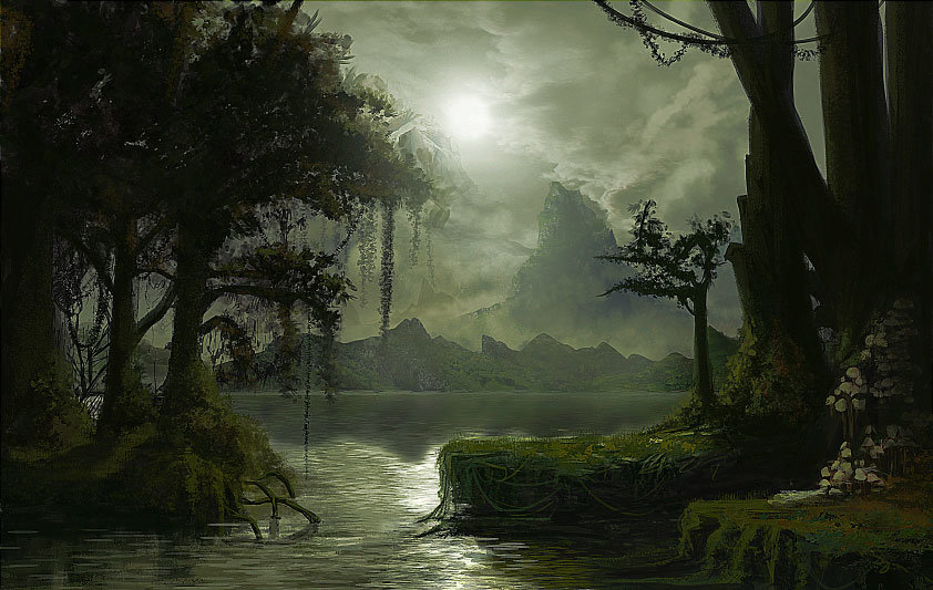 Deep swamp ilustration