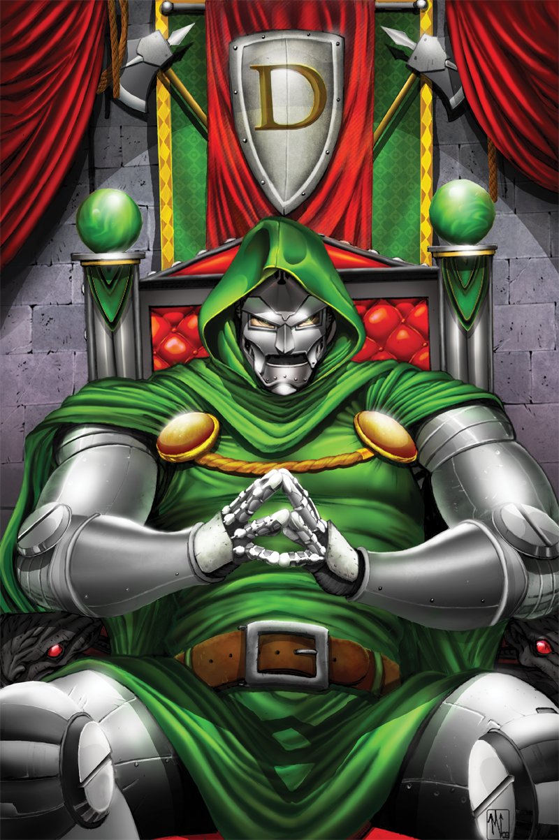 Dr. Doom painted from original lineart by  Jorge Molina Manzanero.