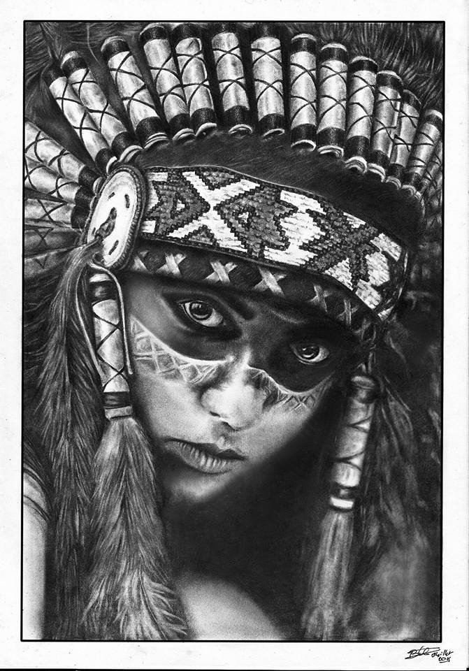 Artstation Pencil Indian Girl Stof Sgd
