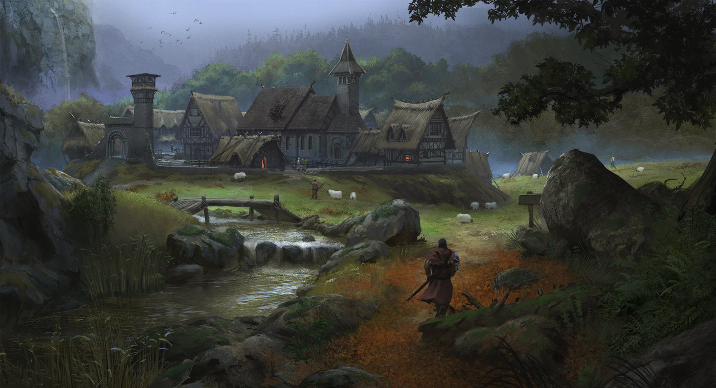 Medieval European Village - Art test