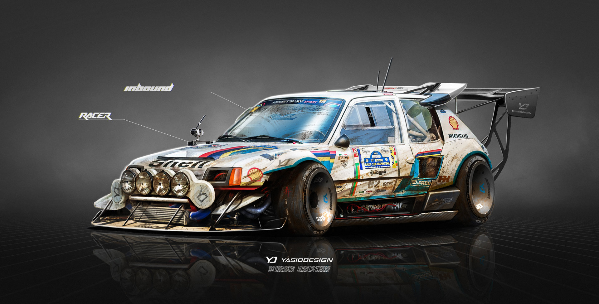 ArtStation - Peugeot 205 T16 on Steroids Inbound Racer
