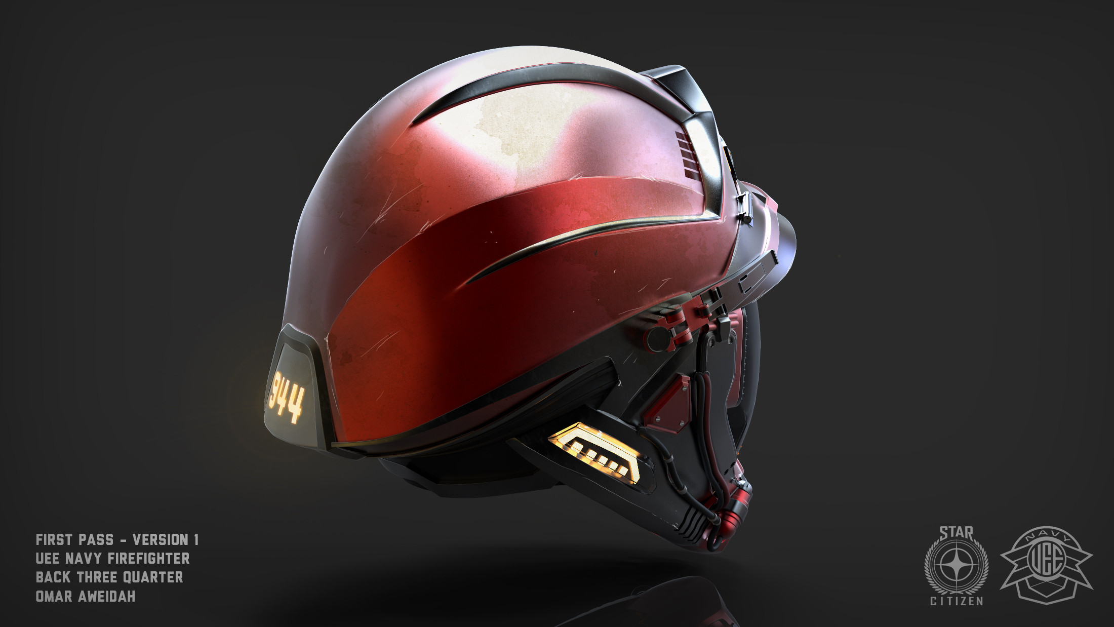 Omar Aweidah - UEE Navy Fireman Helmet Concept