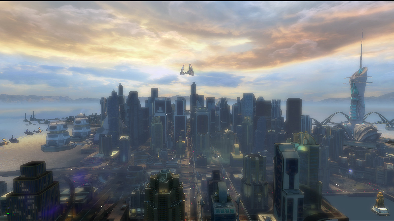 DC Universe Metropolis persistent skyline.