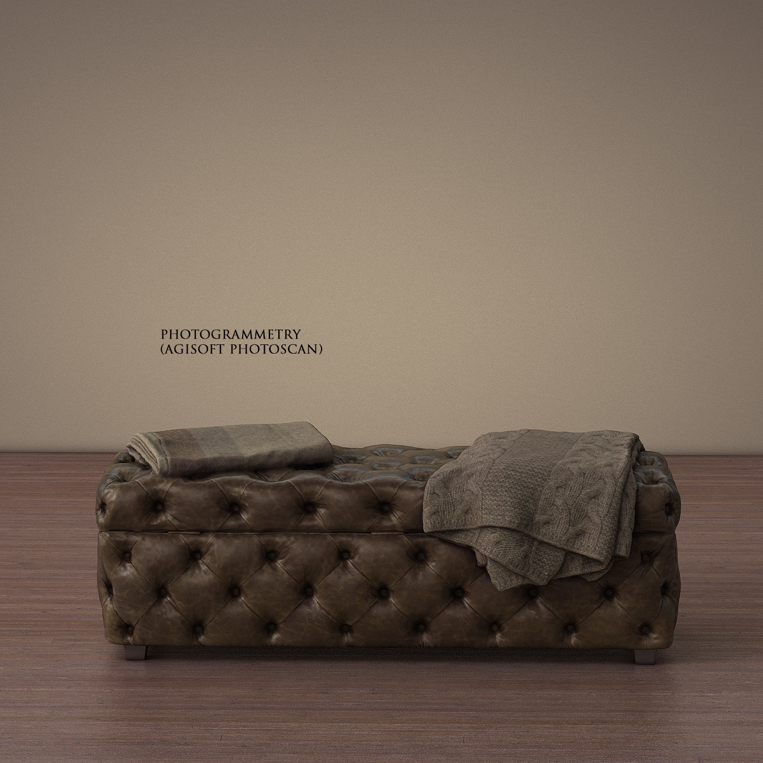 Restoration Hardware Soho Tufted Leather Bench