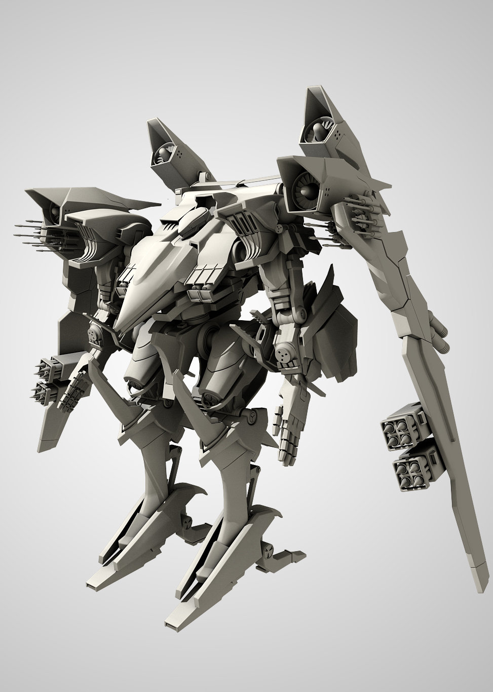 Raman Deep Model Of Aaliyah Mecha From Armored Core Fan Art