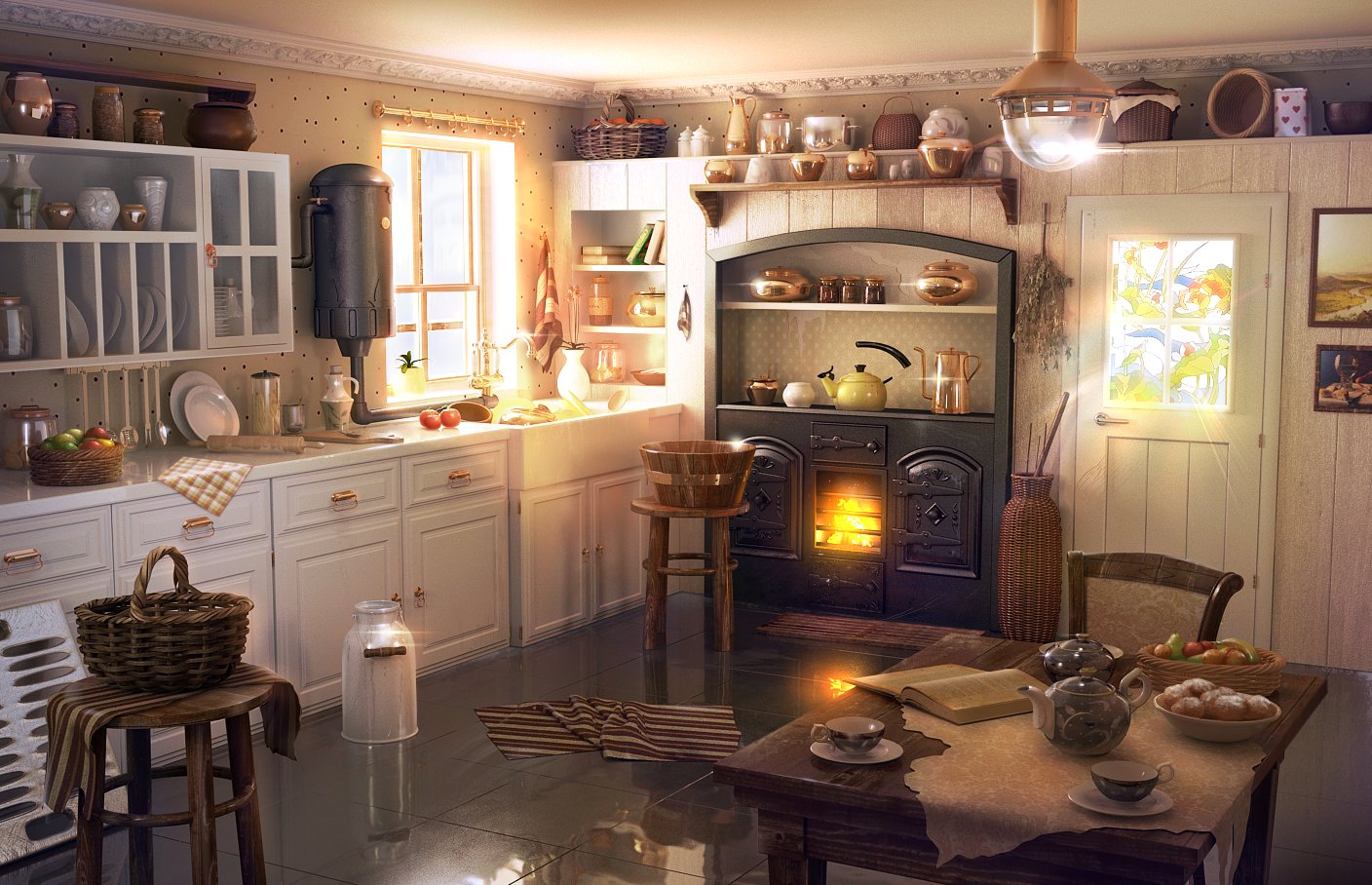ArtStation - Kitchen - a game location, Sergey Sobol