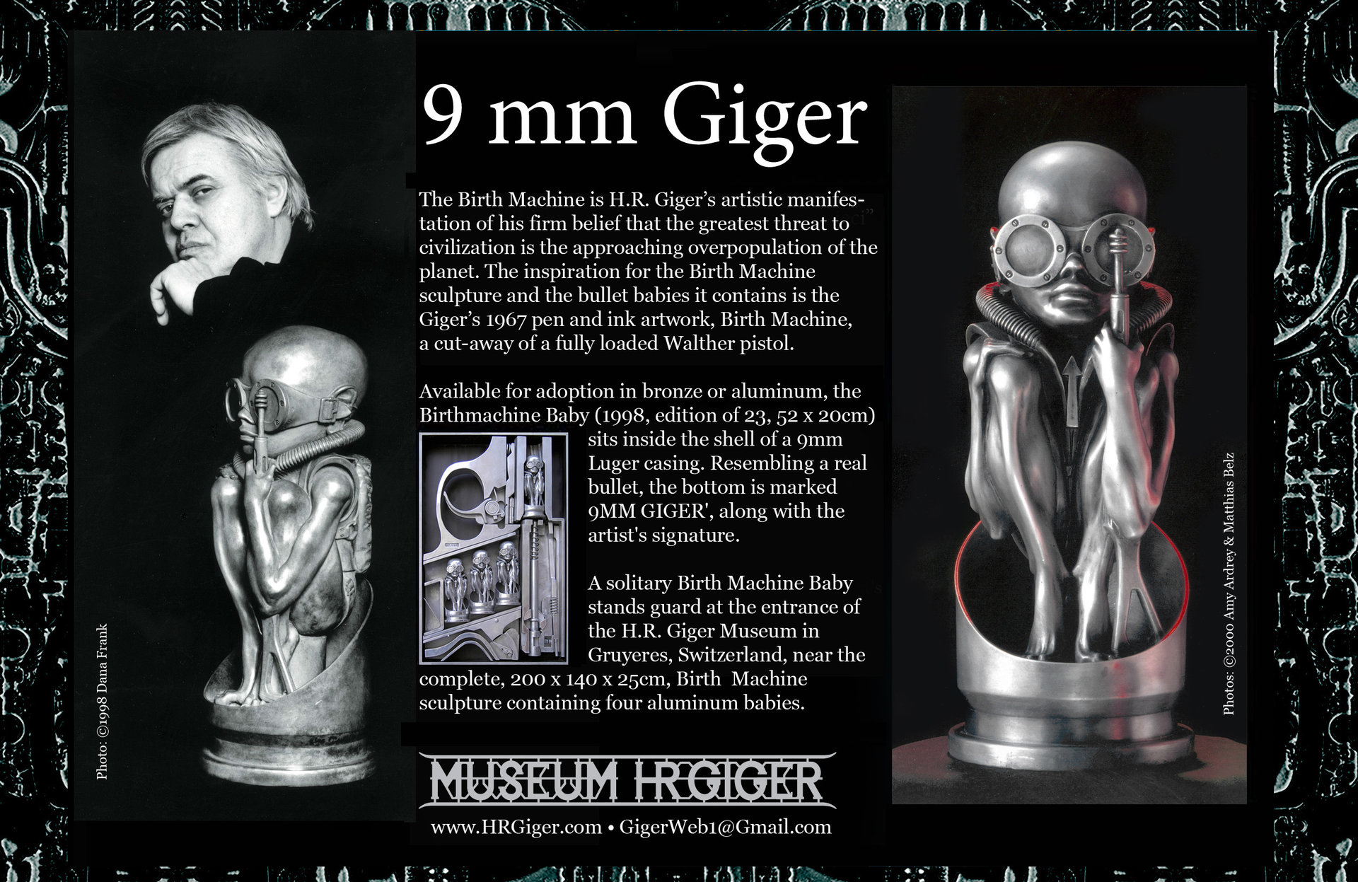 Pin Hr Giger Pistola H.R. GIGER'S ORIGINAL PROTOTYPE TRANSLUCENT BIG