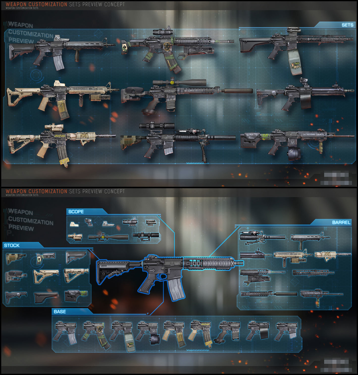 Weapon customization. Vanguard Weapon customization.