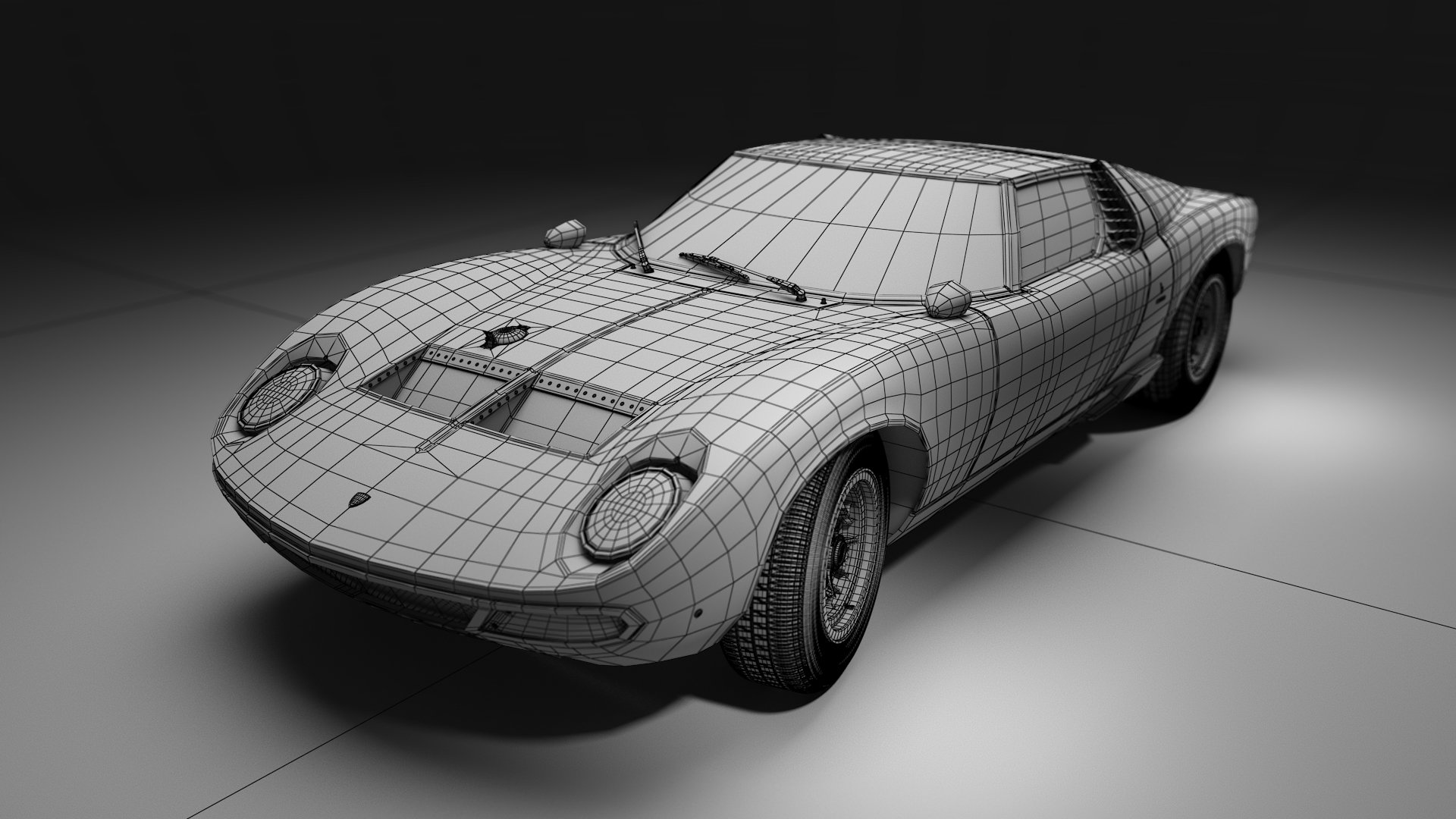 Lamborghini miura чертеж