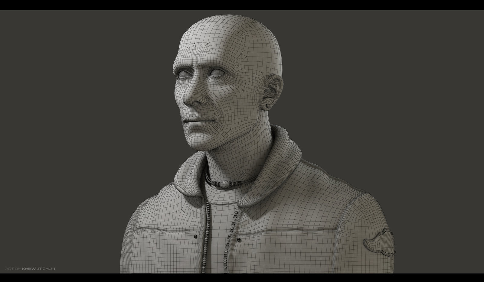 HumanPortrait_Wire Render