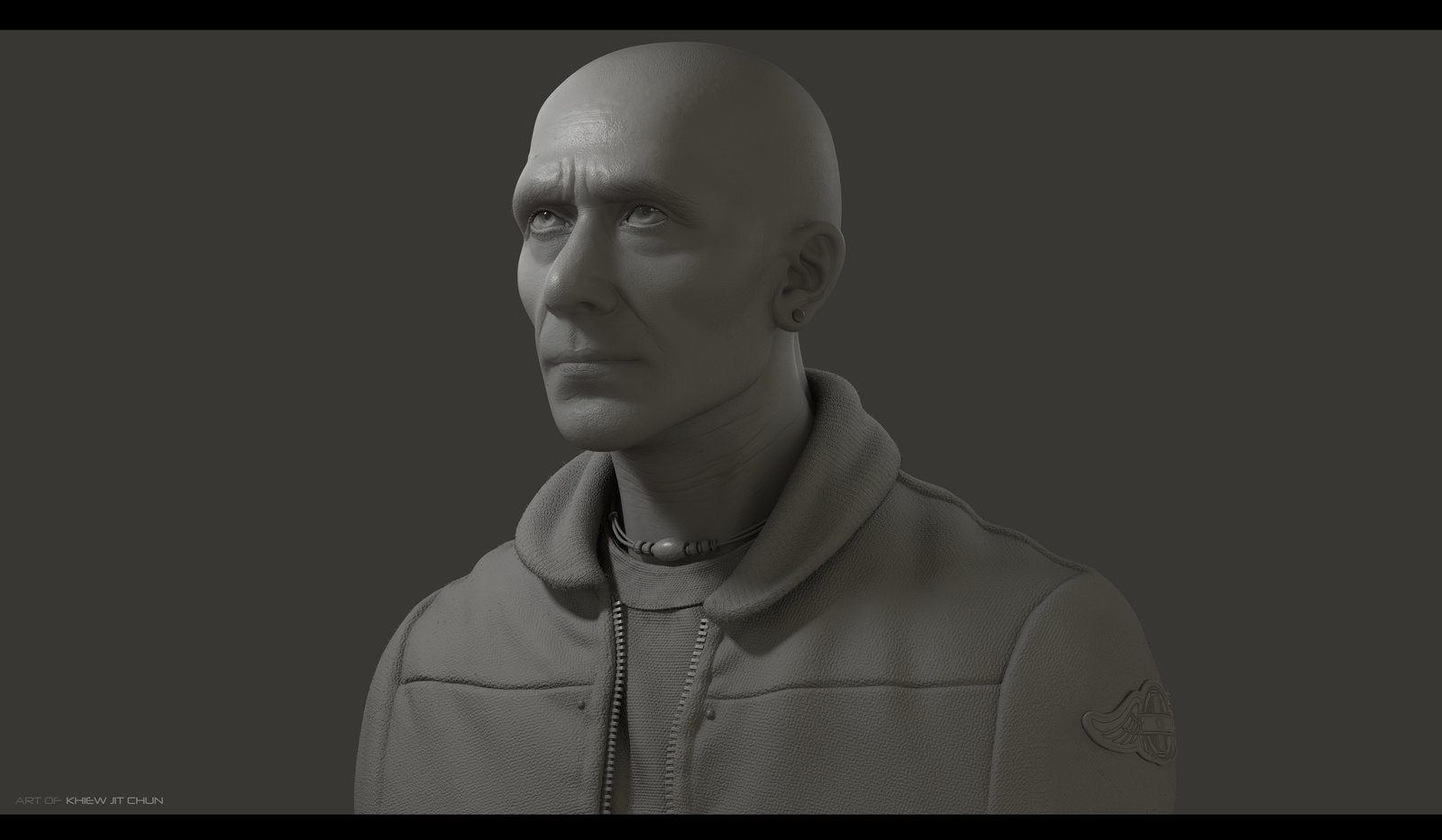 HumanPortrait_Clay Render