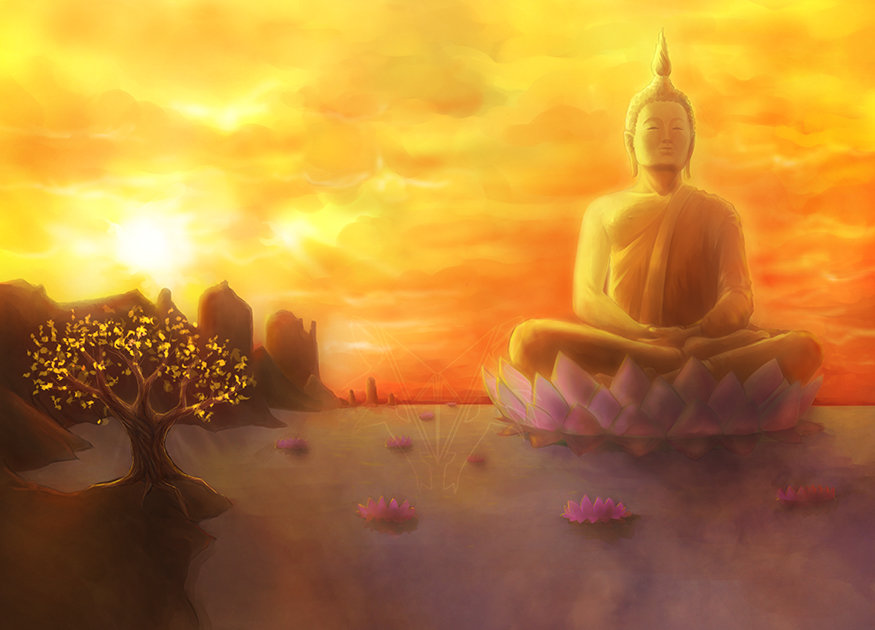 Дорог будды. Сиддхартха Гаутама буддизм просветление. Гаутама Будда арт. Сиддхартха Гаутама достиг просветления. Нирвана Шакьямуни спящий Будда.