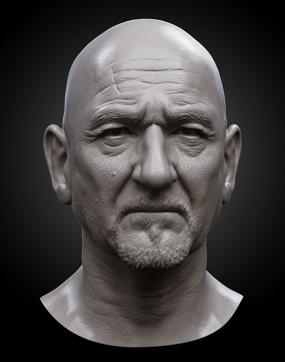 Зд лица. Бен Кингсли портрет. Скульпт лица в Zbrush. Скульптура головы человека. Мужская голова.