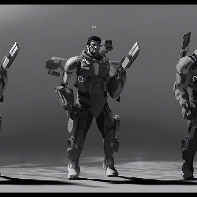 Boss key productions concept art depository blu tasc gunner