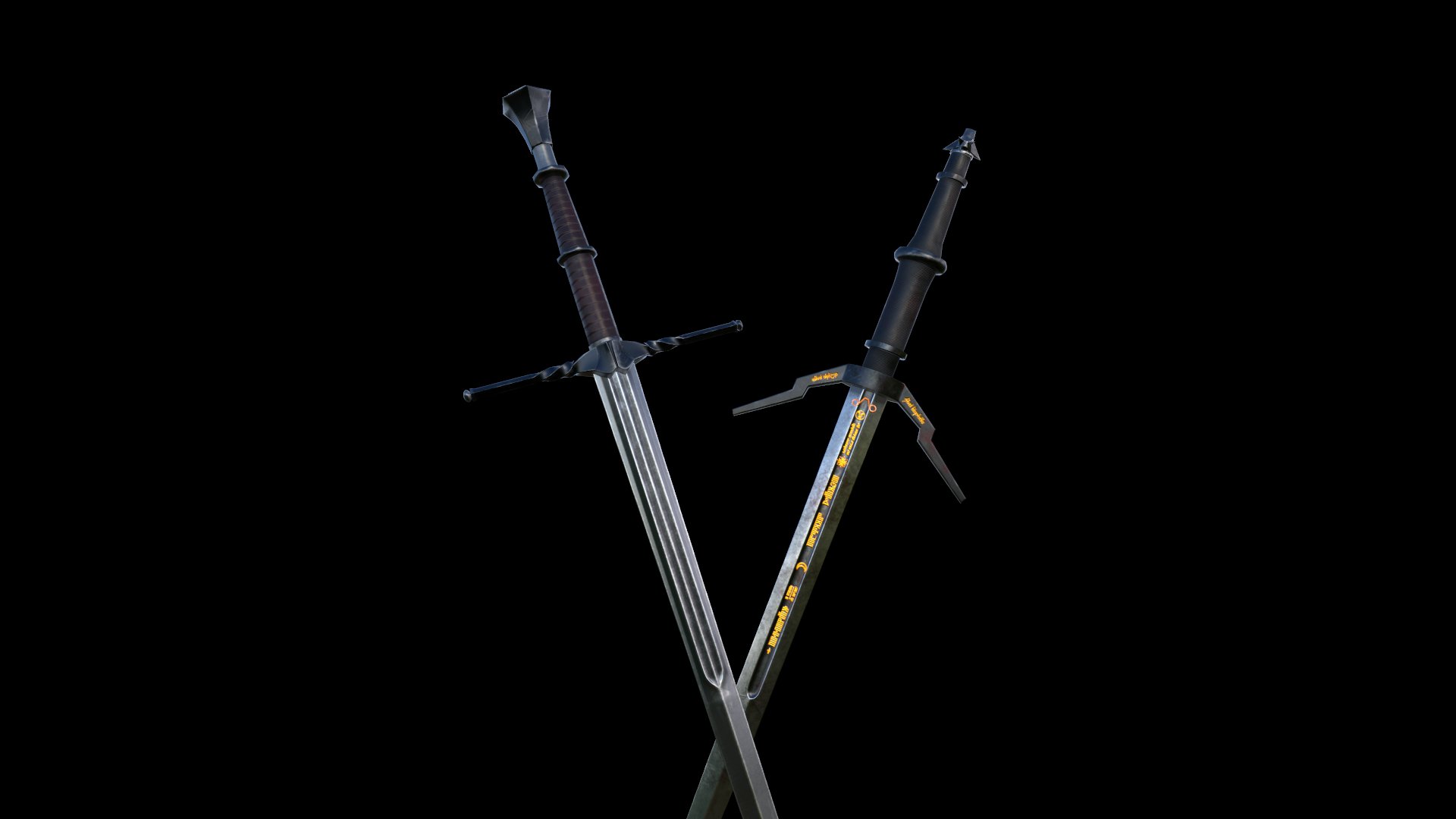 ArtStation Witcher swords, Dmitry Fullmoon