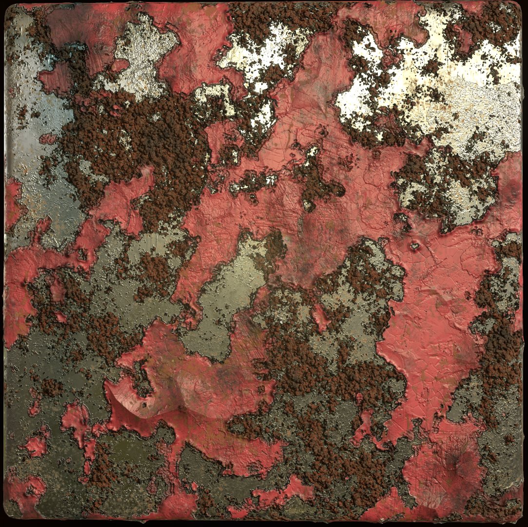 Artstation Peeled Paint Metal Procedural Ken Jiang