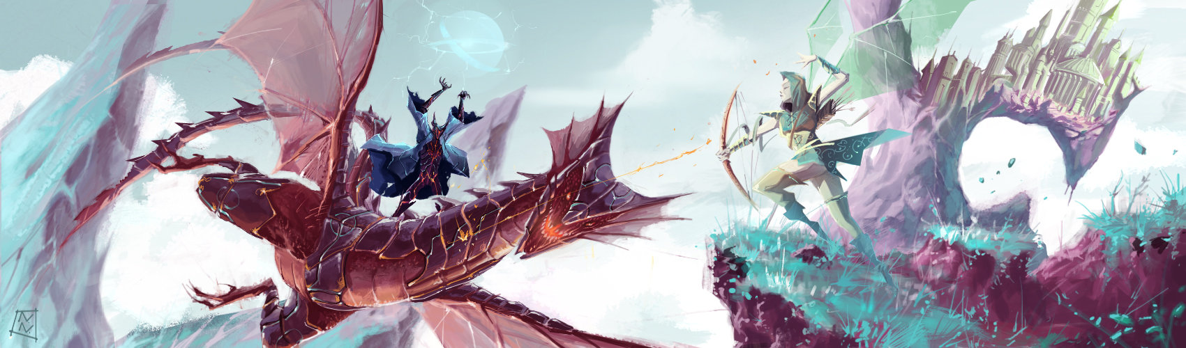 Artstation Fantasy Concept Dragon Wizard Elf Nuno Nobre