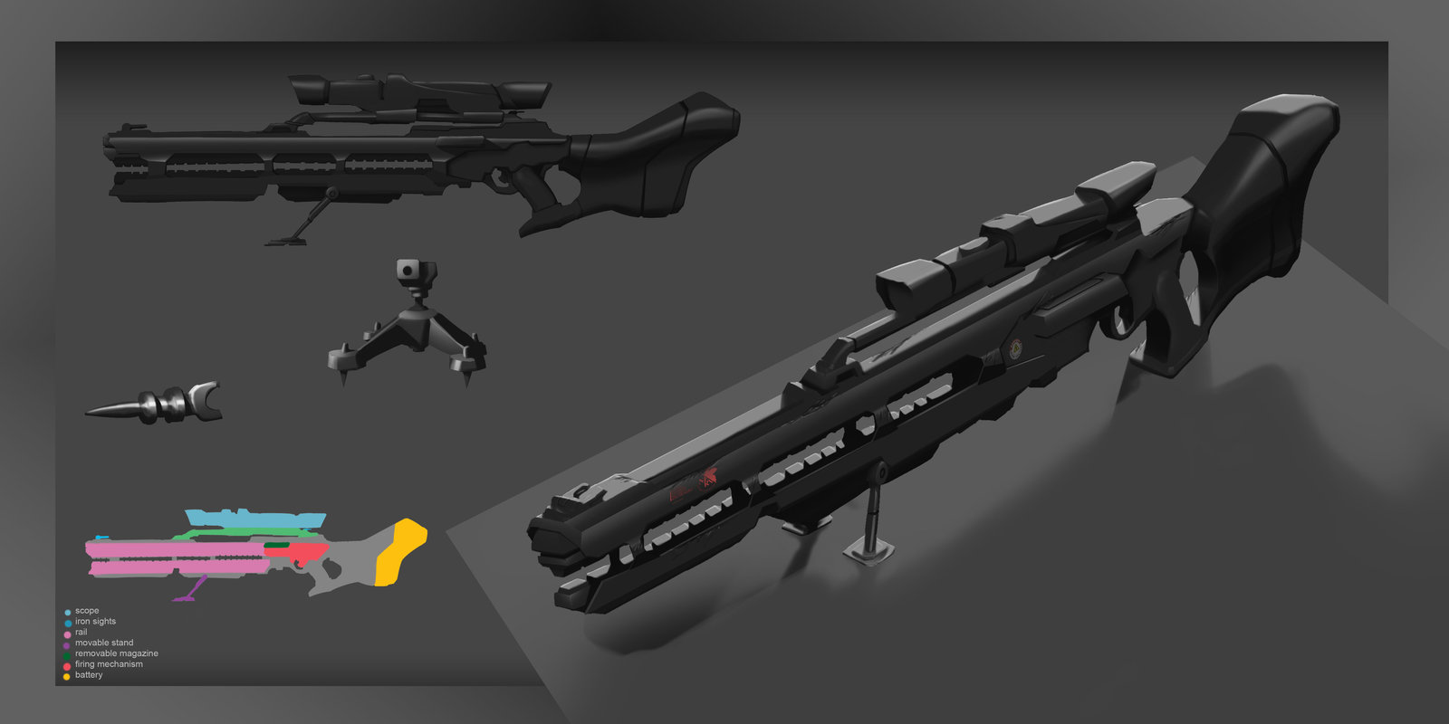 sniper rail gun concept