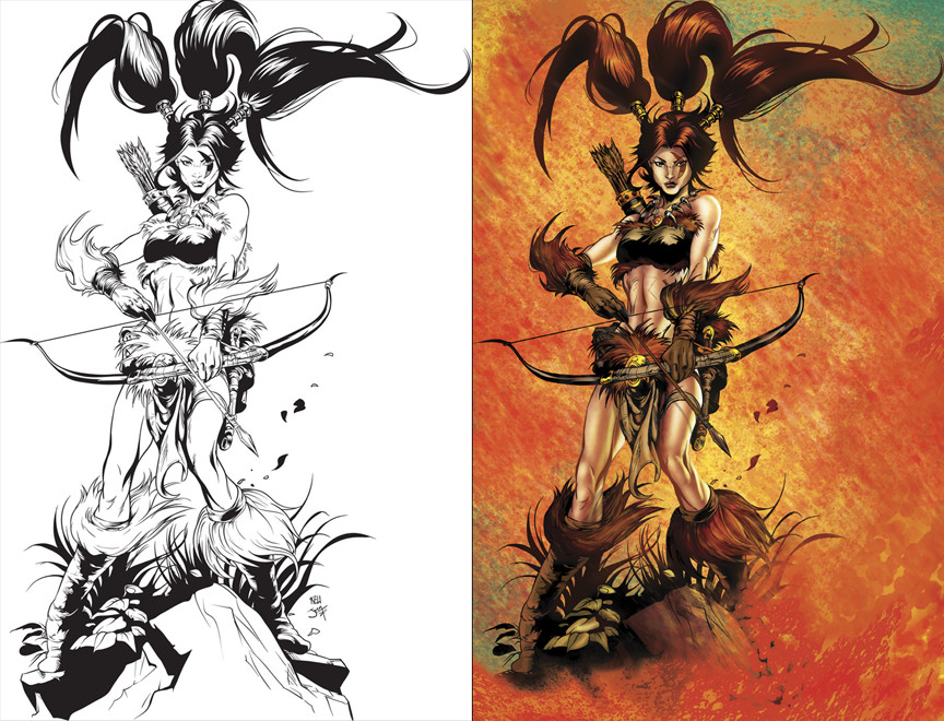 Gian from lines by Keu Cha and inks by Joe DeSantos.
