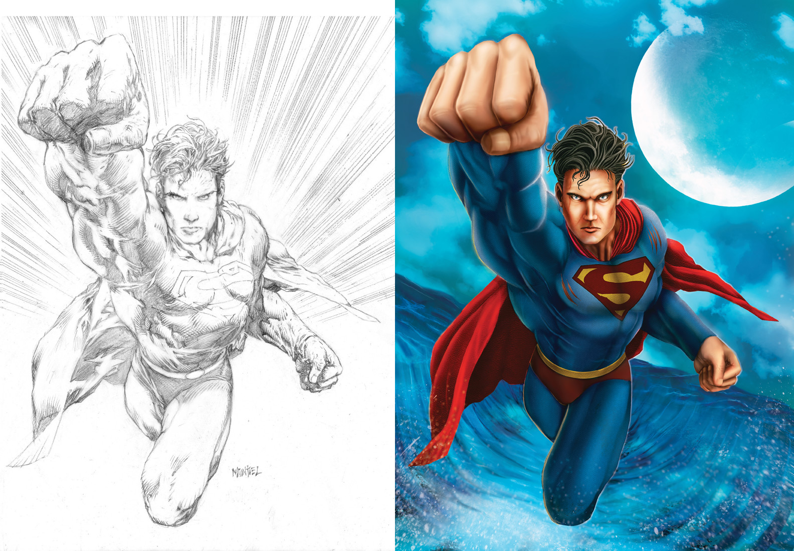 Superman from lines by Martin Montiel.