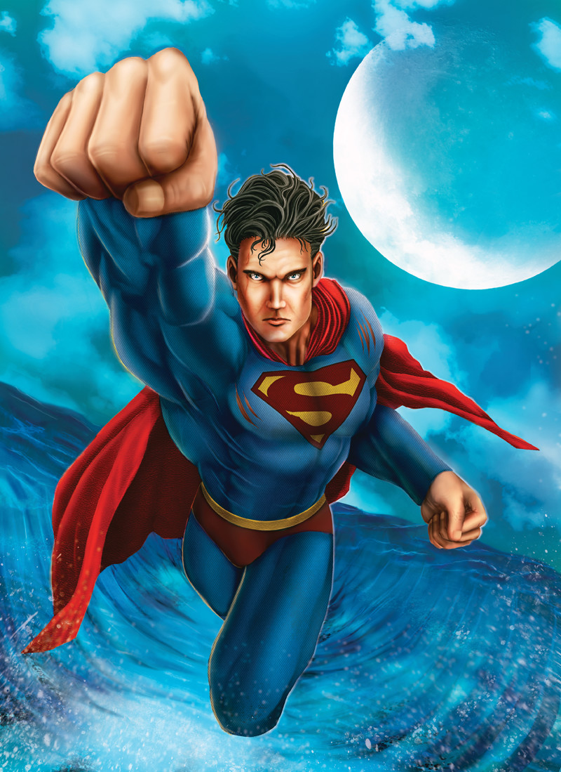 Superman from lines by Martin Montiel.