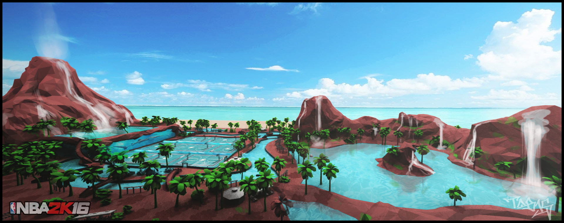 Artstation Sunset Beach 2 0 Nba 2k16 Tyler Bronis