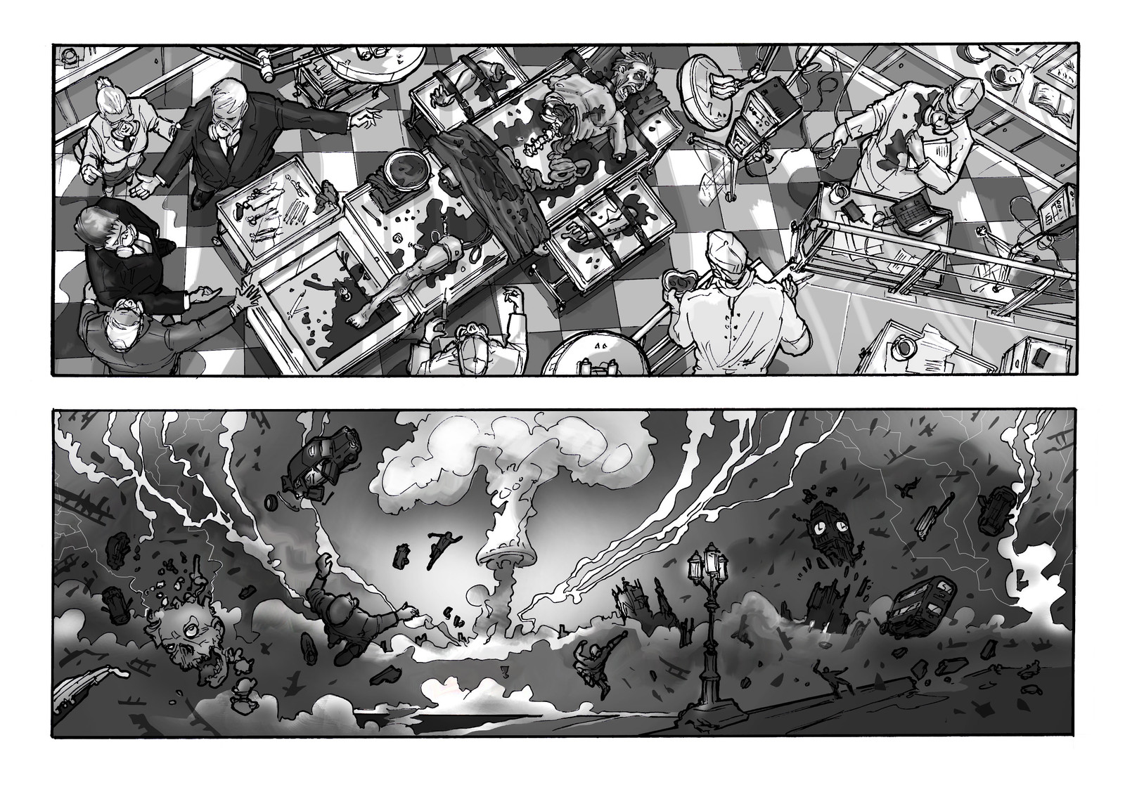 Panels from YAWYE/ from the comics anthology "Tragic Tales of Horrere"