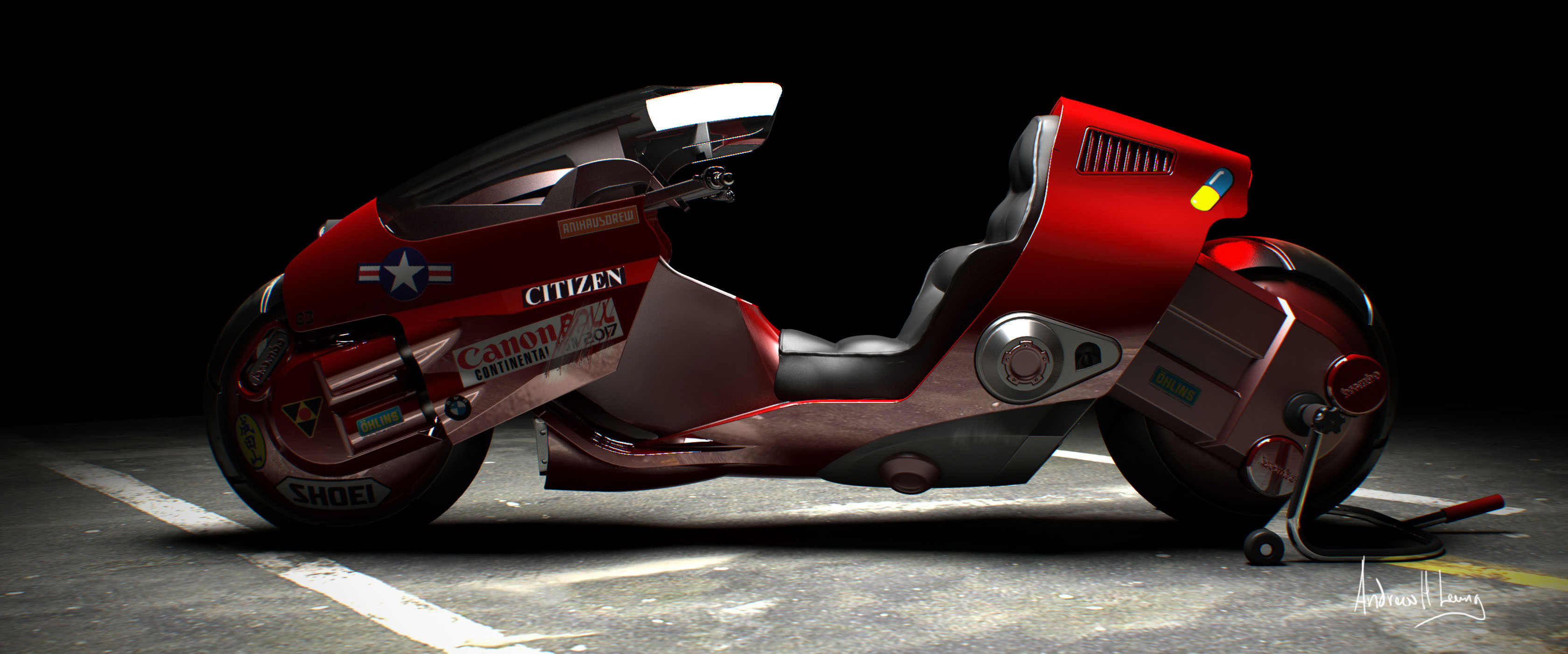 Wallpaper Artstation My New Ride Aka My Take On Kaneda S Bike From Akira For iPhone Free