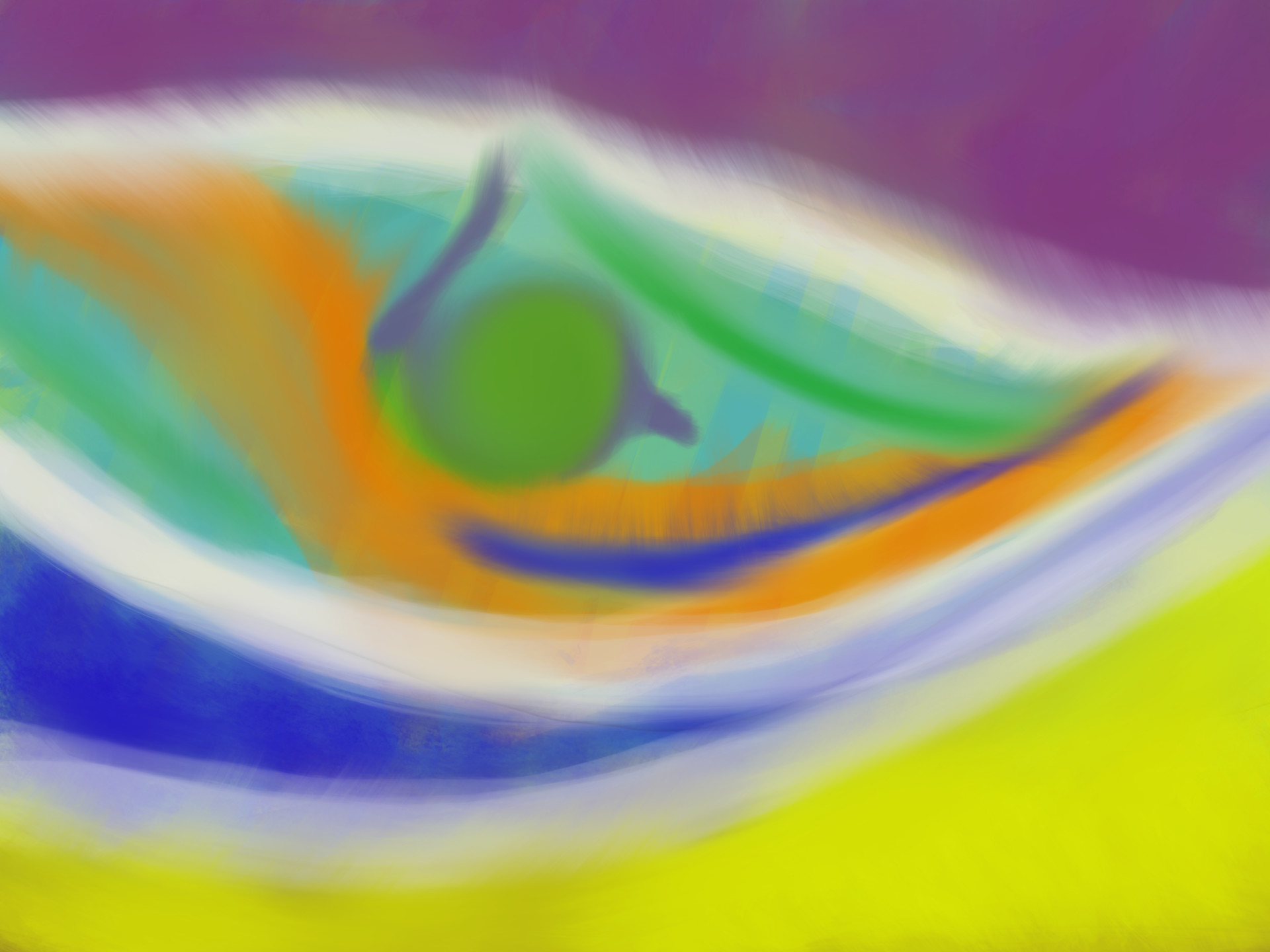 Artstation Finger Painting Exotic Bird Abstract With Procreate