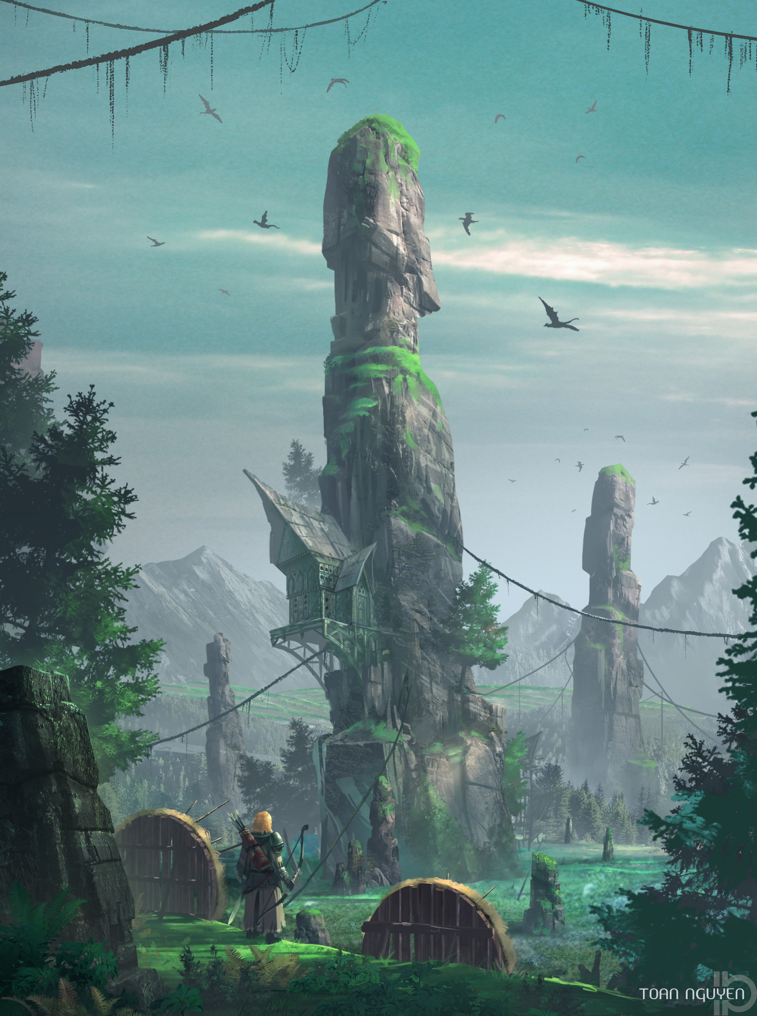 Artstation Archer Mountain Toan Nguyen