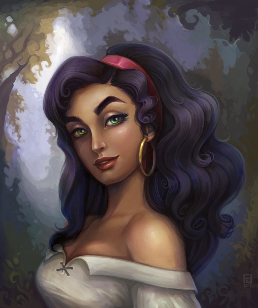 Jay Tea - Esmeralda Disney Pictorial Painting Portrait