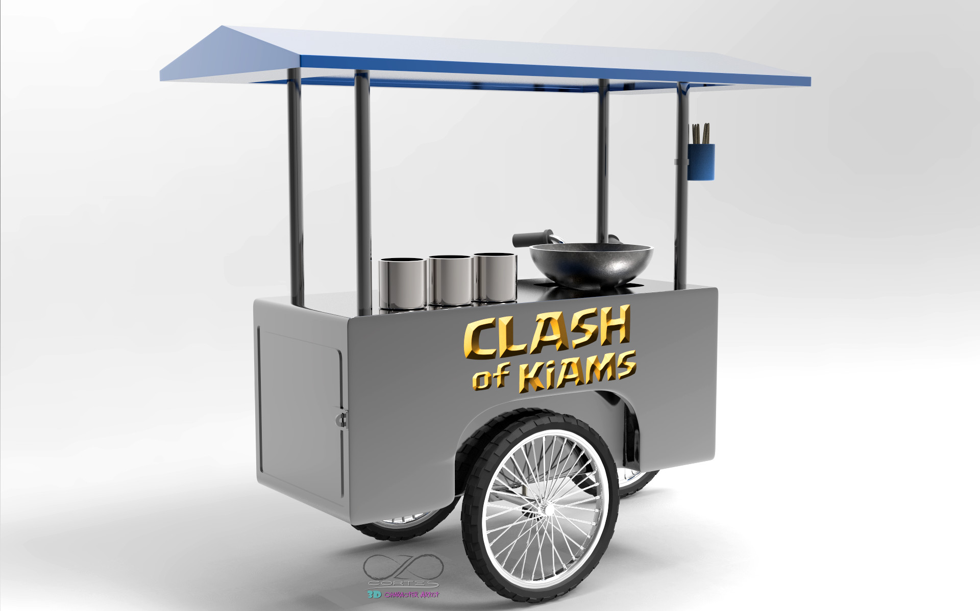 John Paul Cortes Street Food Cart Semi high end food cart packages no light signage and light menu board. john paul cortes street food cart