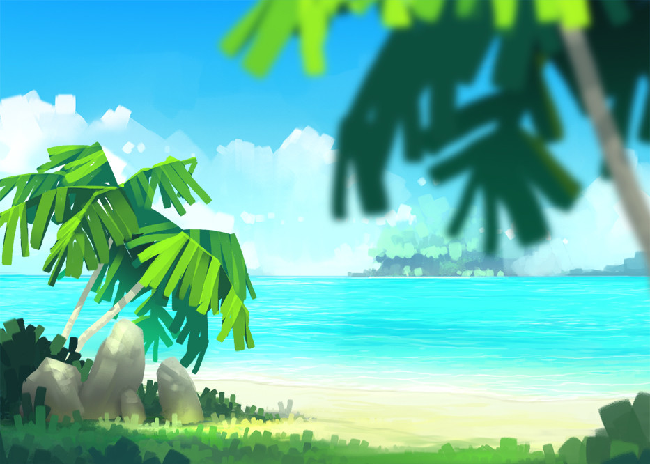ArtStation A beach, Alexey Mikhaylov