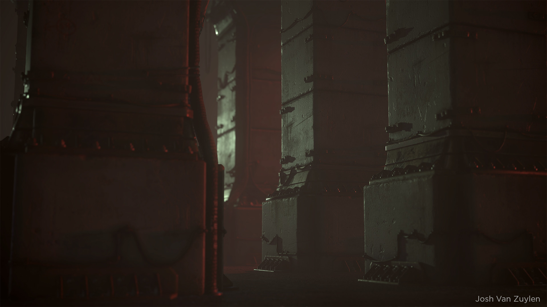 Artstation Blade Runner Cyberpunk Concrete Pillar Josh