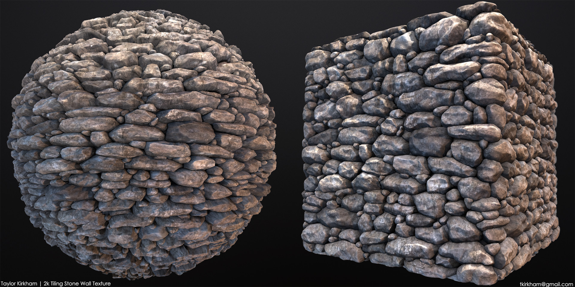 Artstation Tiling Stone Wall Texture Taylor Kirkham