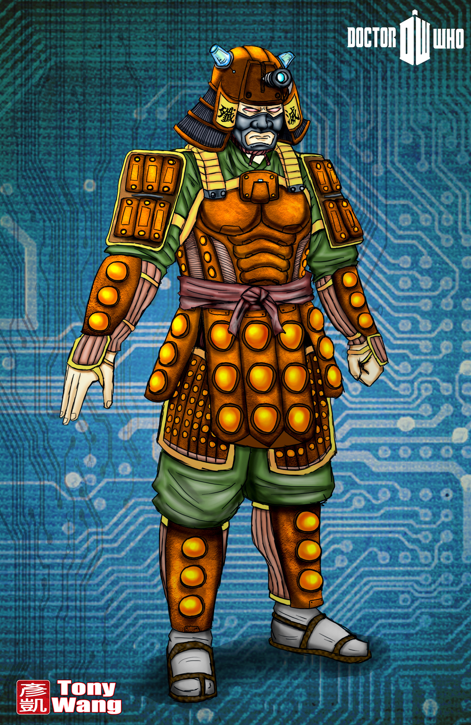 ArtStation - Concept Art Design - Dalek Samurai, image size:1821x2802