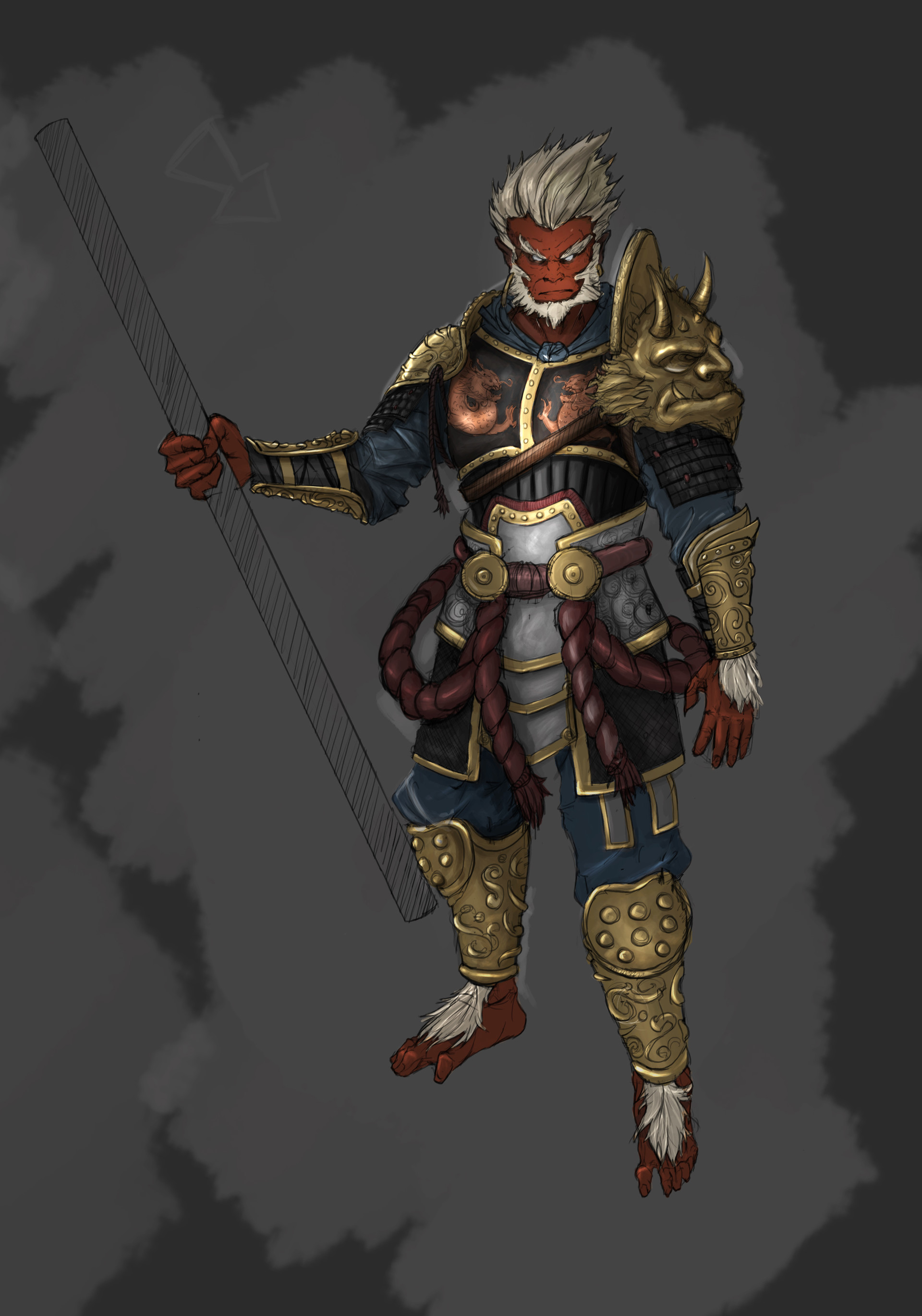 Artstation Monkey King Personal Concept Manfred Fernandes Monkey king chinese animation journey to the west 大圣归来. monkey king personal concept