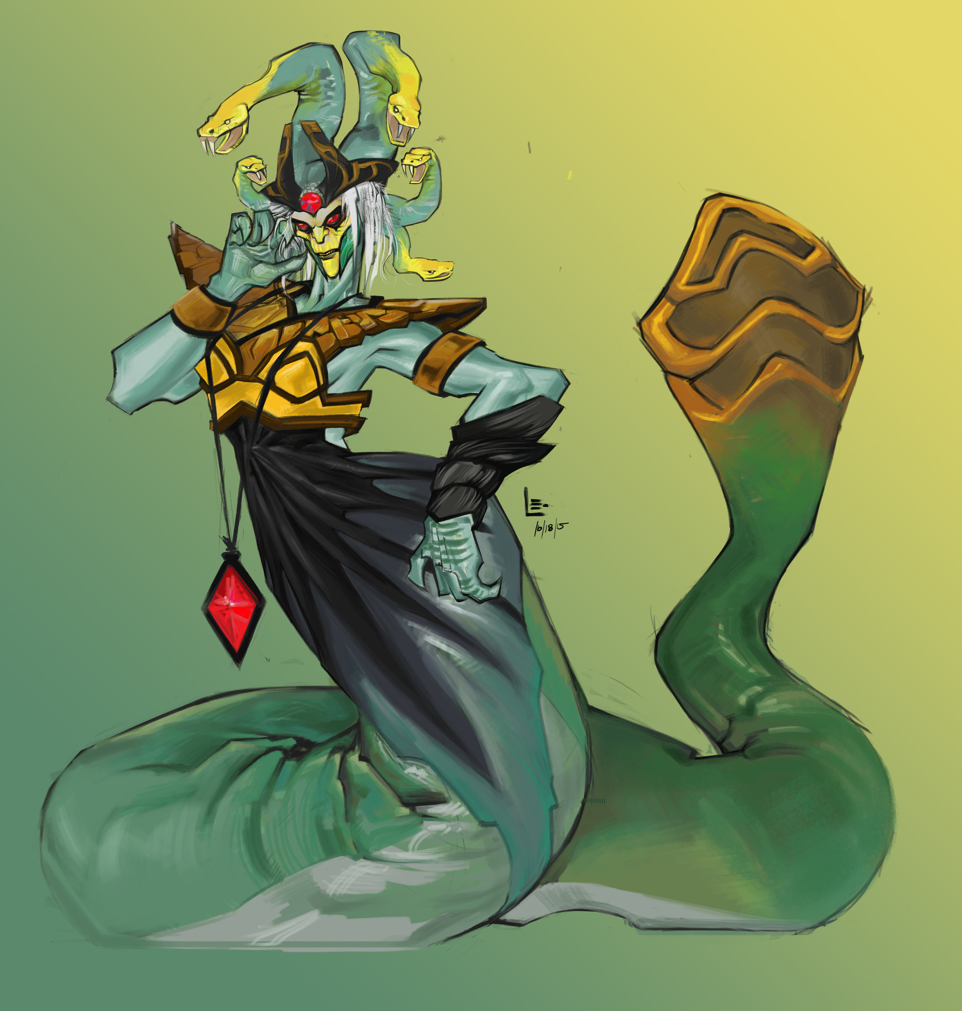ArtStation - dota 2 medusa the gorgon