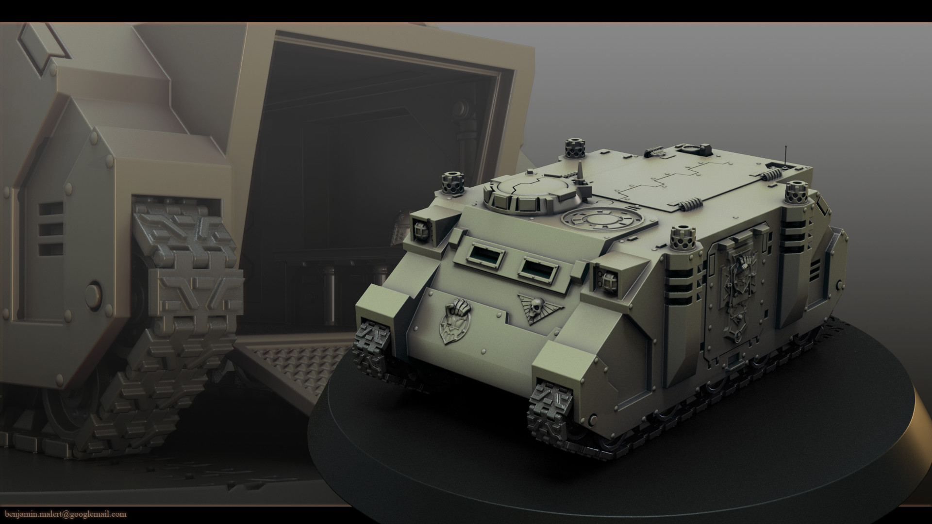 Artstation Warhammer 40k Fan Art Space Marines Rhino Ben Malert