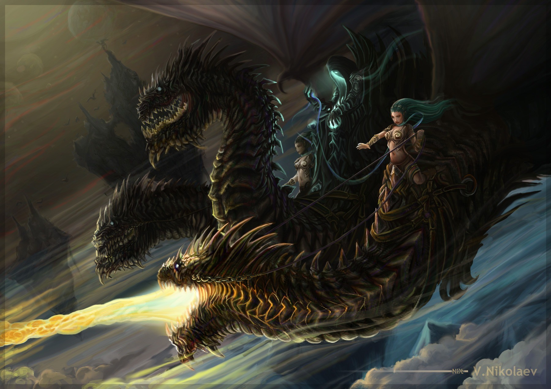 Vitaliy Nikolaev Dragon With Three Heads By Nikt