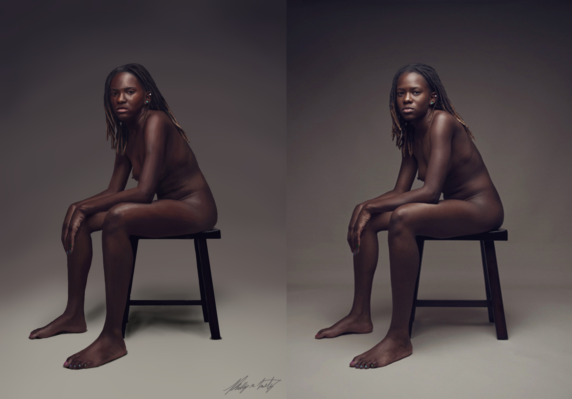 Artstation Woman On Stool Phillip Kmetz Check out our woman sitting chair selection for the very best in unique or custom, handmade pieces from our shops. artstation woman on stool phillip kmetz