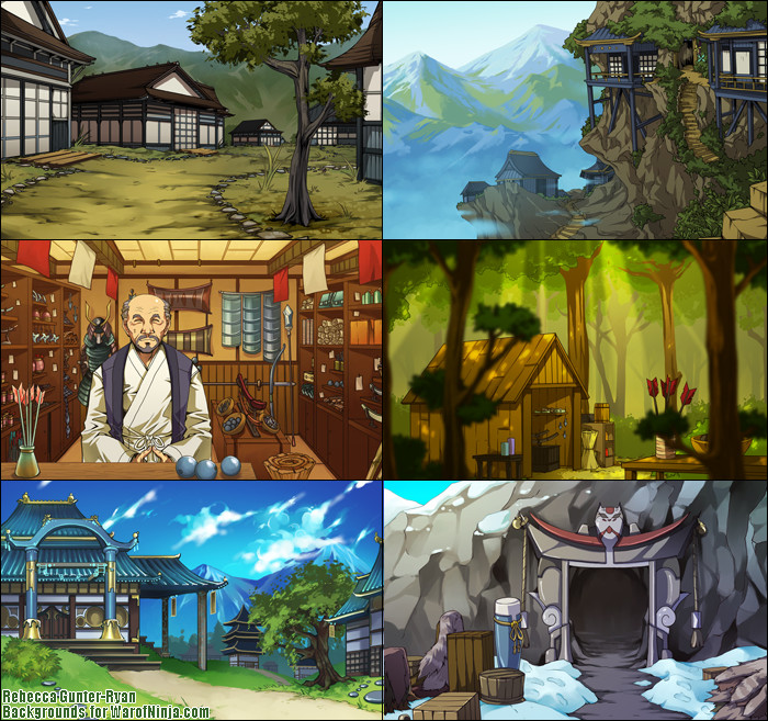 War of Ninja Backgrounds